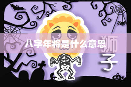 八字年将是什么意思