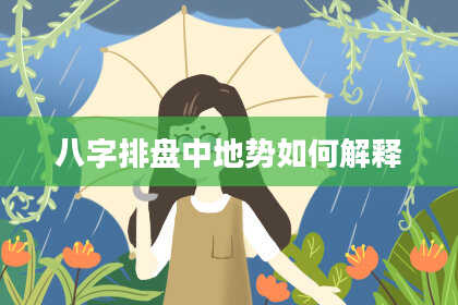 八字排盘中地势如何解释