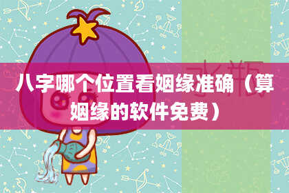 八字哪个位置看姻缘准确（算姻缘的软件免费）