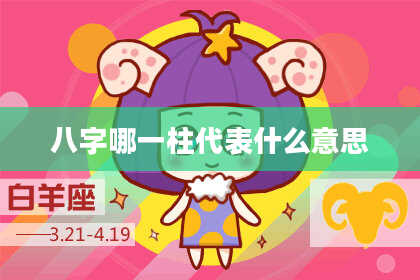 八字哪一柱代表什么意思