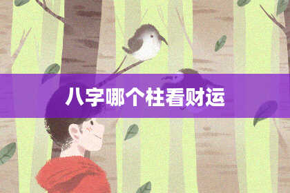 八字哪个柱看财运