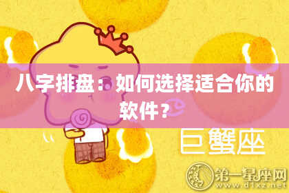八字排盘：如何选择适合你的软件？