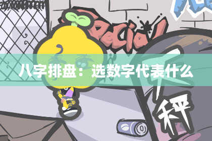 八字排盘：选数字代表什么