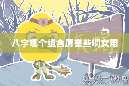 八字哪个组合厉害些啊女用