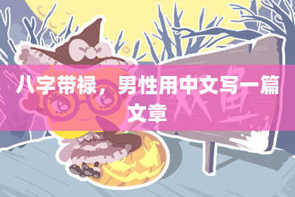 八字带禄，男性用中文写一篇文章