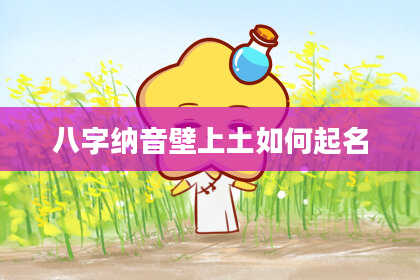 八字纳音壁上土如何起名