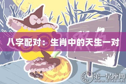 八字配对：生肖中的天生一对