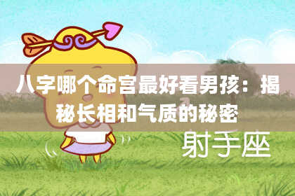 八字哪个命宫最好看男孩：揭秘长相和气质的秘密