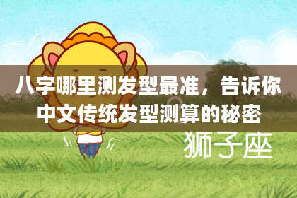 八字哪里测发型最准，告诉你中文传统发型测算的秘密