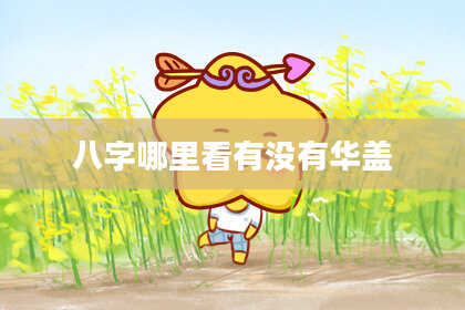 八字哪里看有没有华盖