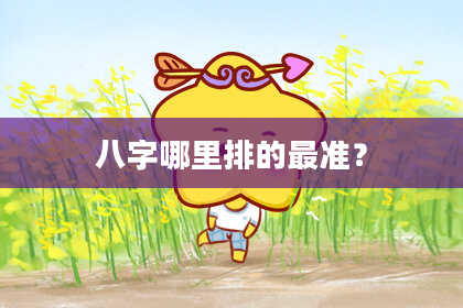 八字哪里排的最准？