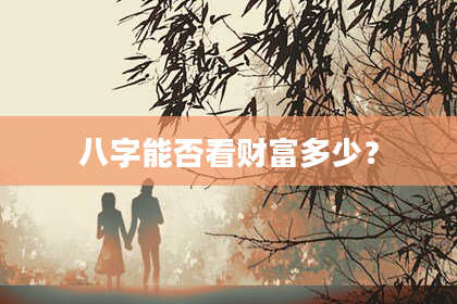 八字能否看财富多少?