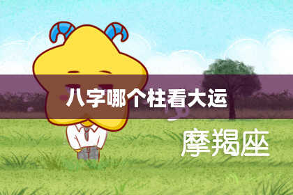 八字哪个柱看大运