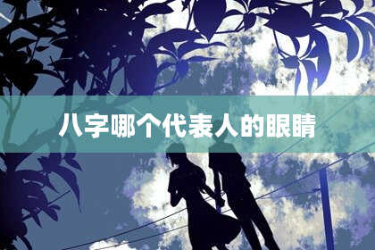 八字哪个代表人的眼睛