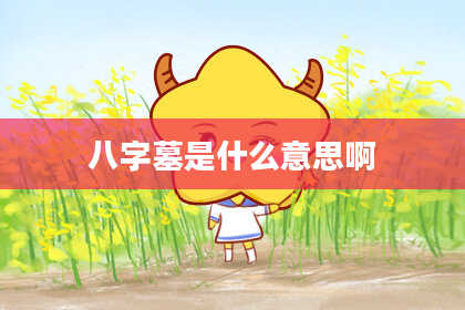 八字墓是什么意思啊