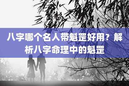 八字哪个名人带魁罡好用？解析八字命理中的魁罡