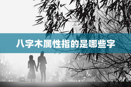 八字木属性指的是哪些字