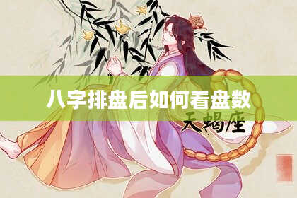 八字排盘后如何看盘数