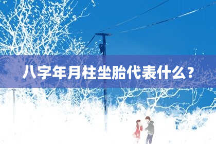 八字年月柱坐胎代表什么？