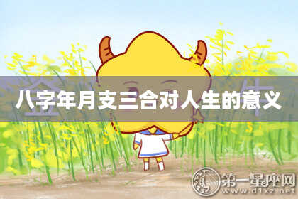 八字年月支三合对人生的意义