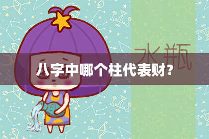 八字中哪个柱代表财？
