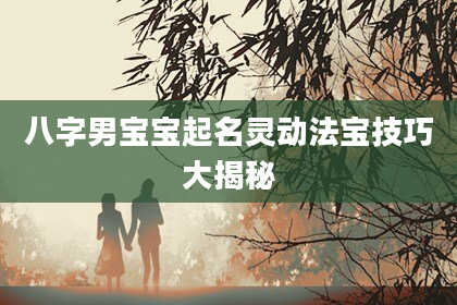 八字男宝宝起名灵动法宝技巧大揭秘