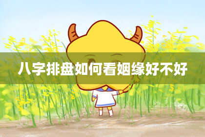 八字排盘如何看姻缘好不好