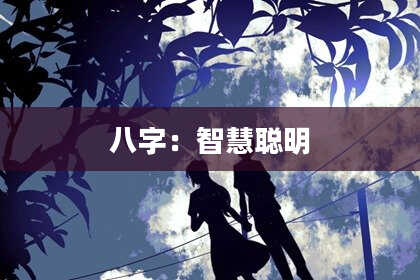 八字：智慧聪明