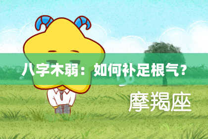 八字木弱：如何补足根气？