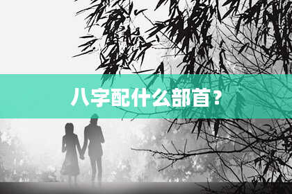八字配什么部首？