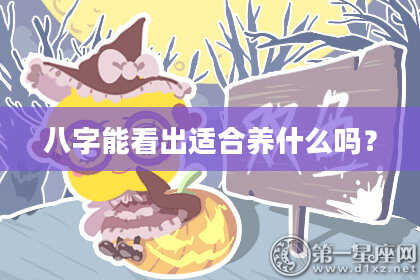 八字能看出适合养什么吗？