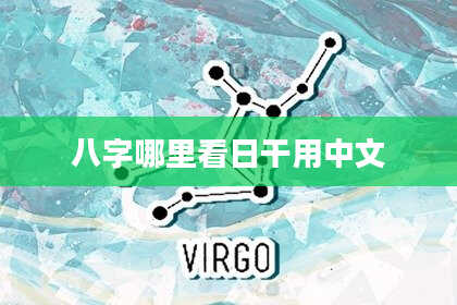 八字哪里看日干用中文