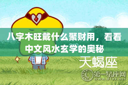 八字木旺戴什么聚财用，看看中文风水玄学的奥秘