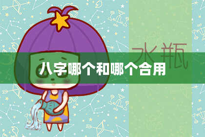 八字哪个和哪个合用