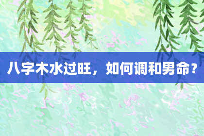 八字木水过旺，如何调和男命？