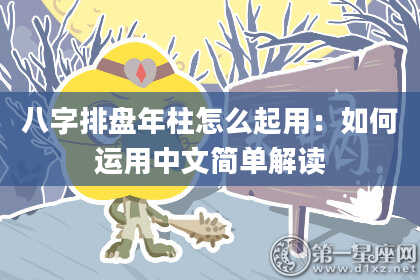 八字排盘年柱怎么起用：如何运用中文简单解读