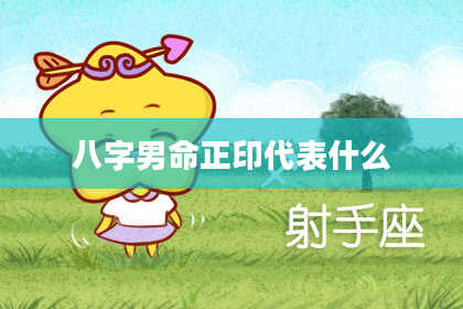 八字男命正印代表什么