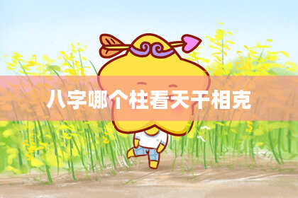 八字哪个柱看天干相克