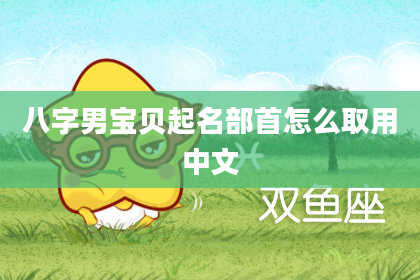 八字男宝贝起名部首怎么取用中文