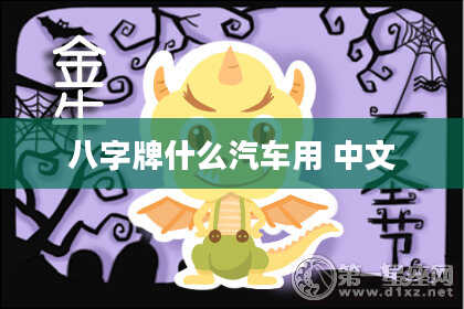 八字牌什么汽车用 中文