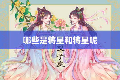 哪些是将星和将星呢