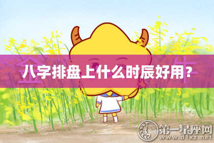 八字排盘上什么时辰好用？