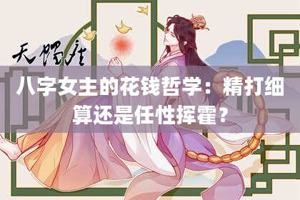 八字女主的花钱哲学：精打细算还是任性挥霍？