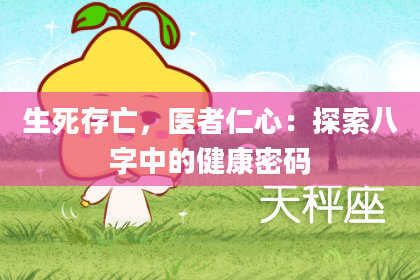 生死存亡，医者仁心：探索八字中的健康密码