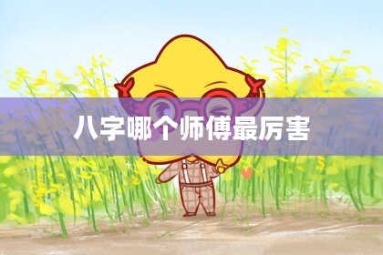 八字哪个师傅最厉害