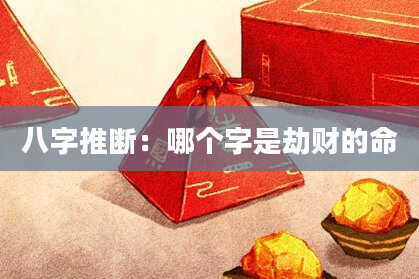 八字推断：哪个字是劫财的命