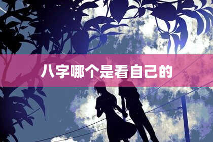 八字哪个是看自己的