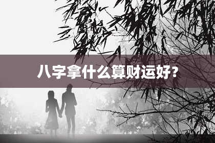 八字拿什么算财运好？