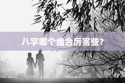 八字哪个组合厉害些？