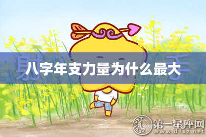 八字年支力量为什么最大